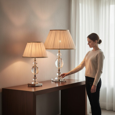 Lampe de table en cristal design Lustre Mobilier de salon Moderne