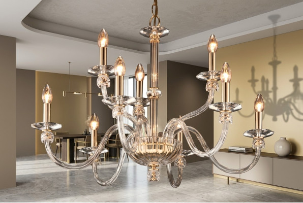 Lustre en cristal Support de plafond Lustre Lampe Lumières Lampes