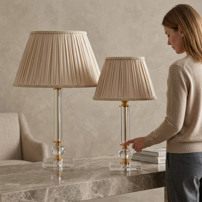 Lampe de table style antique lampe de table luminaire en cristal lampes lampe sur pied