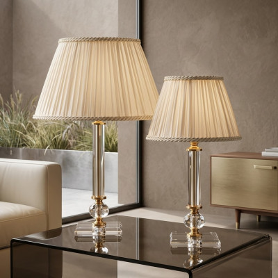 Lampe de table style antique lampe de table luminaire en cristal lampes lampe sur pied