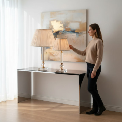 Lampe de sol en cristal classique, éclairage de bureau, meubles de luxe neufs