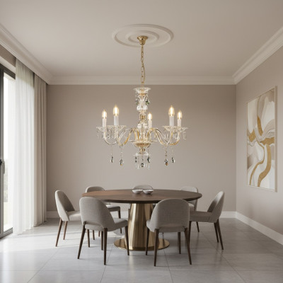 Lustre en cristal Miki Suspension Plafonnier Lampe Lustre en cristal