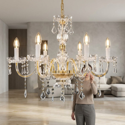 Lustre Suspension Lustre en cristal Plafonnier Lampe