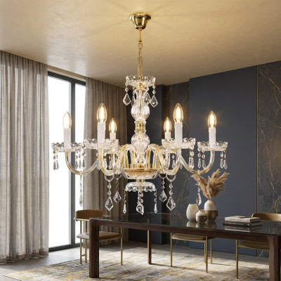 Lustre Suspension Lustre en cristal Plafonnier Lampe