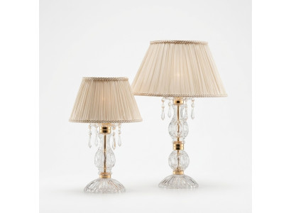 Style antique Lampe de table beige Lustre Lampe de table Lampes en cristal