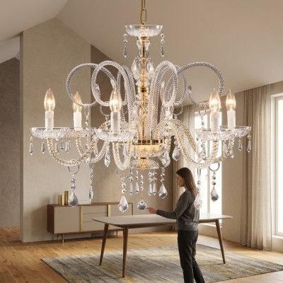 Lustre de plafond luxueux en cristal lampe lampes lampes