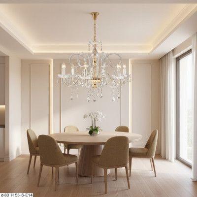 Lustre de plafond luxueux en cristal lampe lampes lampes