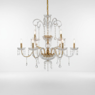 Lustre lampe suspension Lampes éclairage Chandelier or Lampe