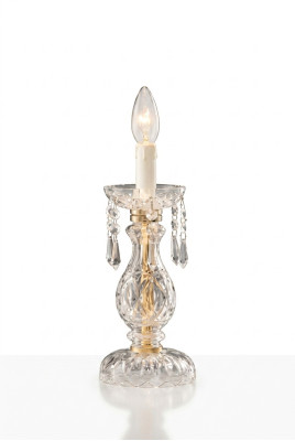 Lampe de table élégante Style antique Accessoires de luxe Lampe à bougie en cristal