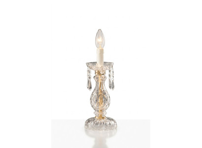 Lampe de table élégante Style antique Accessoires de luxe Lampe à bougie en cristal