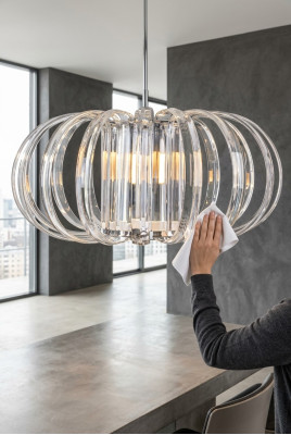 Lustre de luxe en cristal, suspension lumineuse, lustre moderne, lampe.