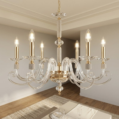 Lustre en cristal Suspension lustre Luminaire plafonnier