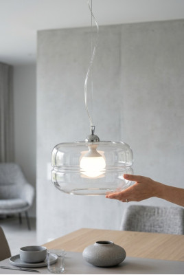 Suspension moderne et transparente, design de lustre de plafond à suspendre