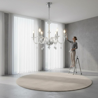 Lustre en cristal Lustre suspendu Plafonnier