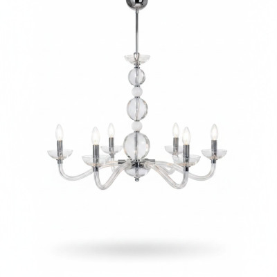 Lustre de lustre en cristal suspendu au plafond 6 lampes nouveau