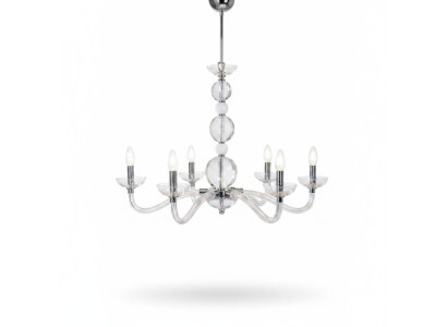 Lustre de lustre en cristal suspendu au plafond 6 lampes nouveau