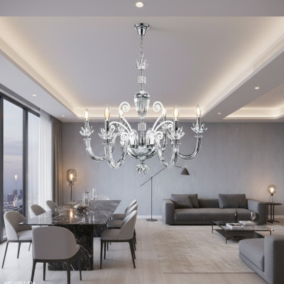 Lustre de luxe Plafonnier Lampes classiques Lustre en cristal