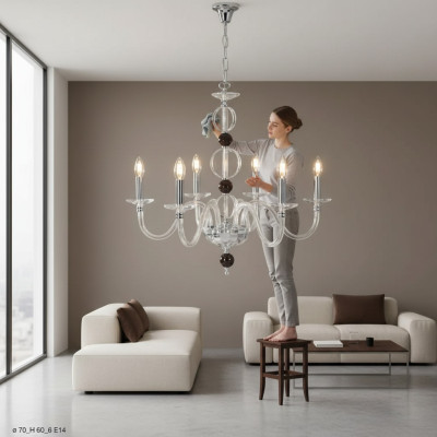 Élégante lampe de plafond classique R Lustre lustre en cristal nouveau
