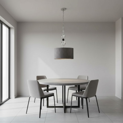 Lustre Plafond Lustre Gris Classique Lampe Suspension nouvelle