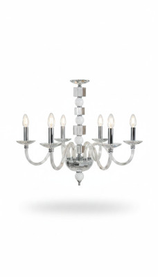 Lustre en cristal Lustre blanc Lustre Plafonnier Lustre