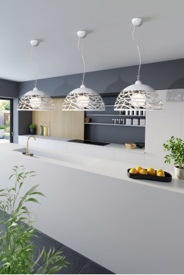 Lustre Blanc Lustre Suspendu Éclairage Lustre Lampe Salle à manger