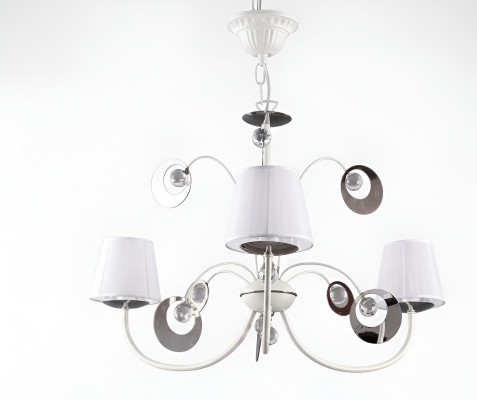 Luxueux Lustre 3x Lampes Plafonnier Art déco Blanc neuf