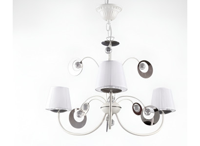 Luxueux Lustre 3x Lampes Plafonnier Art déco Blanc neuf