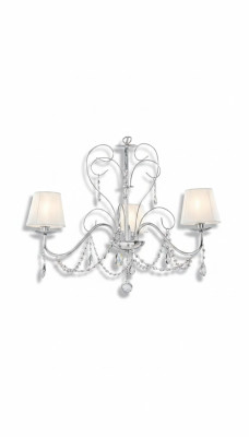 Lustre suspendu en cristal luxueux élégant 3x Lampes Lustre de plafond