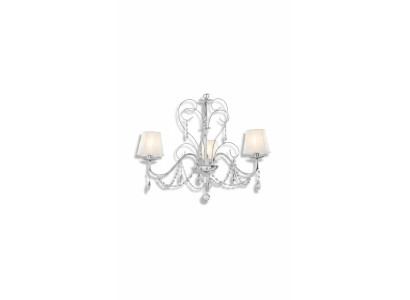 Lustre suspendu en cristal luxueux élégant 3x Lampes Lustre de plafond