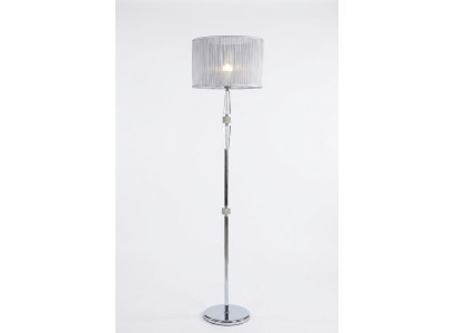 Lampe sur pied élégante se dresse sur un support de lampe luxueux en argent de 180 cm