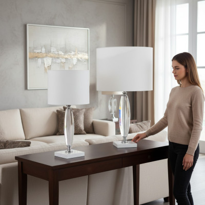 Lampe de table lustre en cristal Éclairage classique pour table