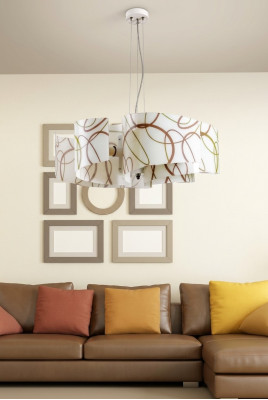 Lustre Style Contemporain Plafonnier Blanc Belle Luminaire