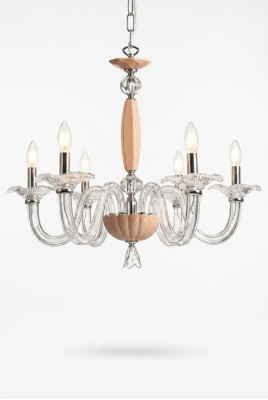 Lustre en verre de cristal, lumière suspendue, luminaire classique de plafond de luxe