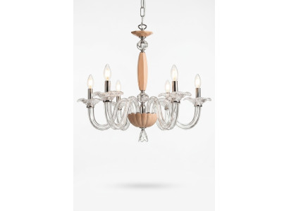 Lustre en verre de cristal, lumière suspendue, luminaire classique de plafond de luxe