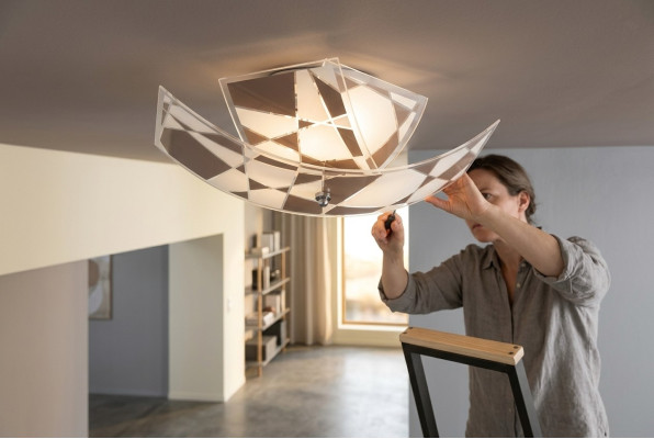 Lustre de luxe Lustre en cristal 2x lampe Lampe blanche moderne nouvelle