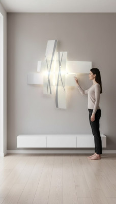 Applique murale design en blanc, applique murale légère, lampe d'éclairage mural