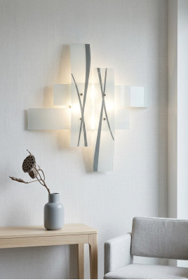 Applique murale design en blanc, applique murale légère, lampe d'éclairage mural