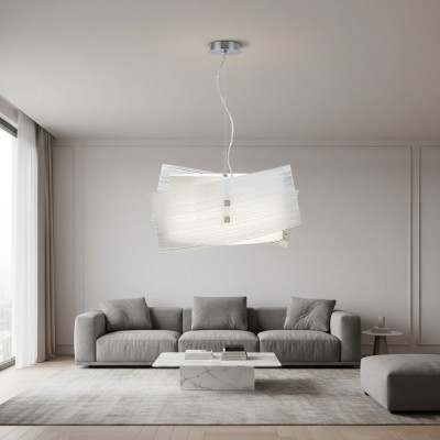Moderne lustre blanc avec 2x lampes élégant plafonnier