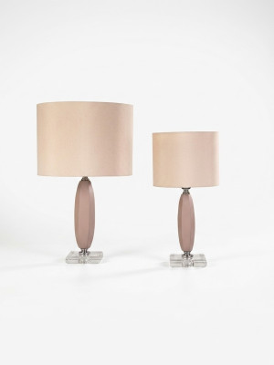 Lampe de table, lampe de bureau, lampe de bureau classique en cristal beige