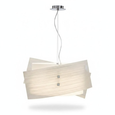 Élégante suspension classique blanche au plafond avec 2 lampes neuves