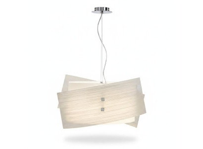 Élégante suspension classique blanche au plafond avec 2 lampes neuves