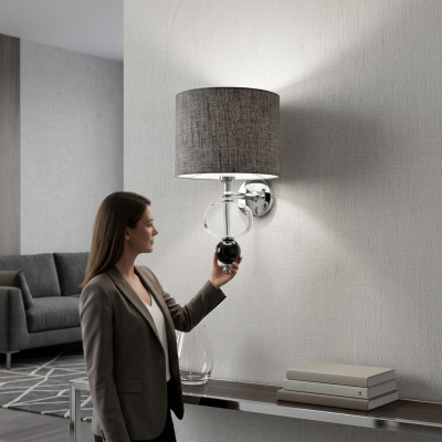 Lampe murale moderne grise Applique murale Luminaire salon Style d'ameublement