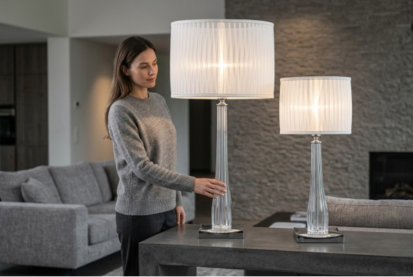 Lampe de table design Lampe de chevet Lampe de table Console blanche Luminaire