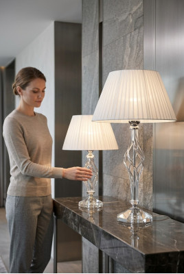 Lampe de table Style antique Lampe de table Luminaire en cristal Lustres et lampes Chandelier