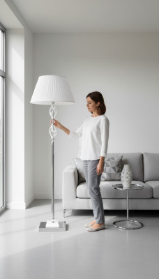 Lampe de sol en cristal lampadaire de luxe lampes lampadaire blanc