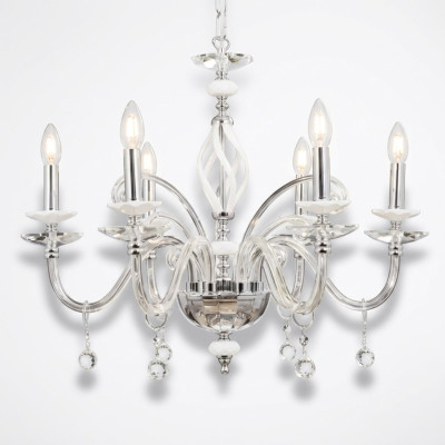 Lustre de plafond de luxe Lustre blanc Lustre en cristal Lampe de plafond