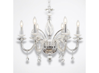Lustre de plafond de luxe Lustre blanc Lustre en cristal Lampe de plafond