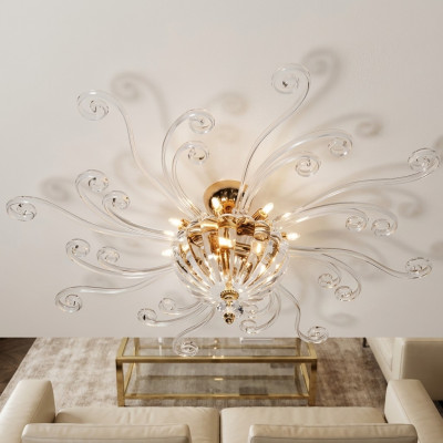 Lustre de plafond Lustre Lampe en cristal Lustre de plafond de luxe Lampe lustre