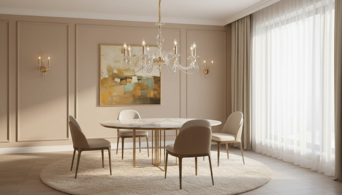 Lustre Plafonnier 8x Lampes Lustre de Luxe Lampe Plafond Luster en Cristal