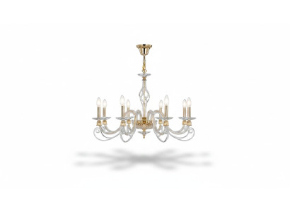 Lustre Plafonnier 8x Lampes Lustre de Luxe Lampe Plafond Luster en Cristal